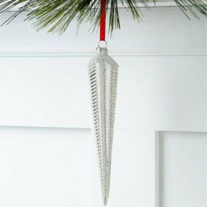 Holiday Lane Shine Bright Glass Icicle Christmas Ornament